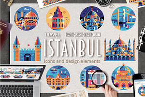 Travel Istanbul Icons and Elements, an Icon by Alex Krugli