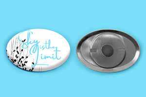 1.5x2.25 Oval Button Magnet Mockup