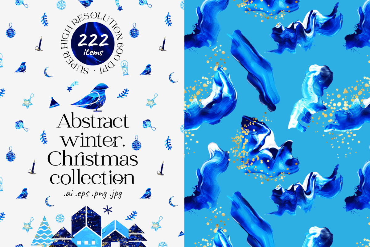Abstract acrylic. Winter collection, an Object Graphic by Julie&Taily (Photo 1 of 30)