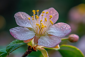 Delicate pink cherry blossoms, a Photo by Pavel_design