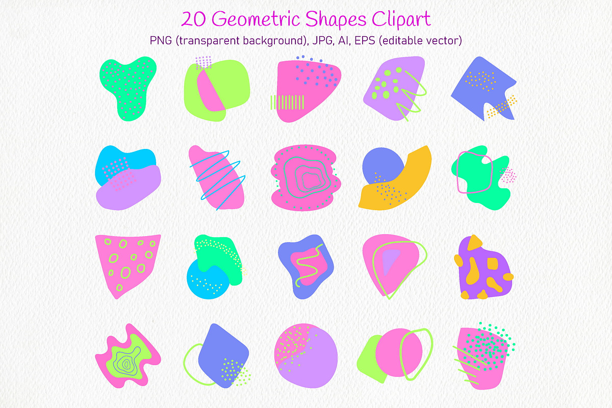 90s Y2K Geometric Patterns & Clipart, a Pattern Graphic by ArtIrisArt (Photo 3 of 20)