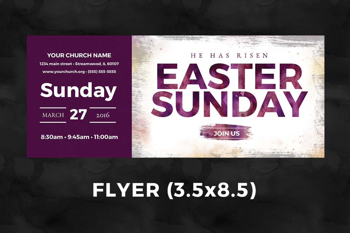 Easter Sunday Church Template-Rustic, a Flyer Template by Nathan Knight Design (Photo 3 of 6)
