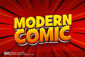 Modern Comic Text Effect PSD, a Layer Style Add-On by Design Fly
