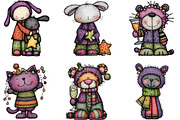 Whimsical Funny New Year Animals PNG, an Illustration by CraftArtStudio (Thumbnail 4 of 6)