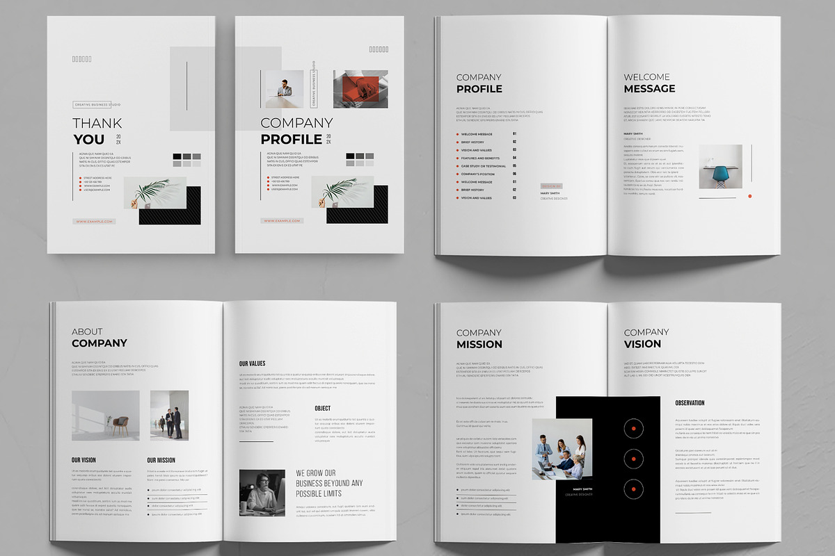 Company Profile Template, a Brochure Template by MightyDesign (Photo 3 of 6)