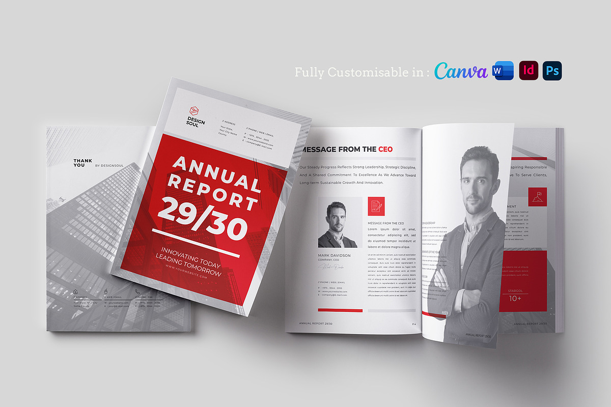 Annual Report Template, a Brochure Template by Designsoul14 (Photo 1 of 15)