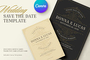 Save the Date Canva Template, an Invitation Template by Vasya Kobelev (Thumbnail 1 of 7)