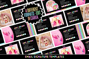 Pastel Neon Email Signature, an Email Template by SunshineStudioBoutique (Thumbnail 1 of 8)