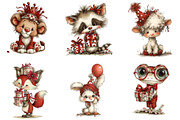 Quirky Birthday Animals Clipart, an Illustration by Designking (Thumbnail 2 of 5)