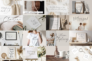 100 Elegant Handwritten Font Bundle