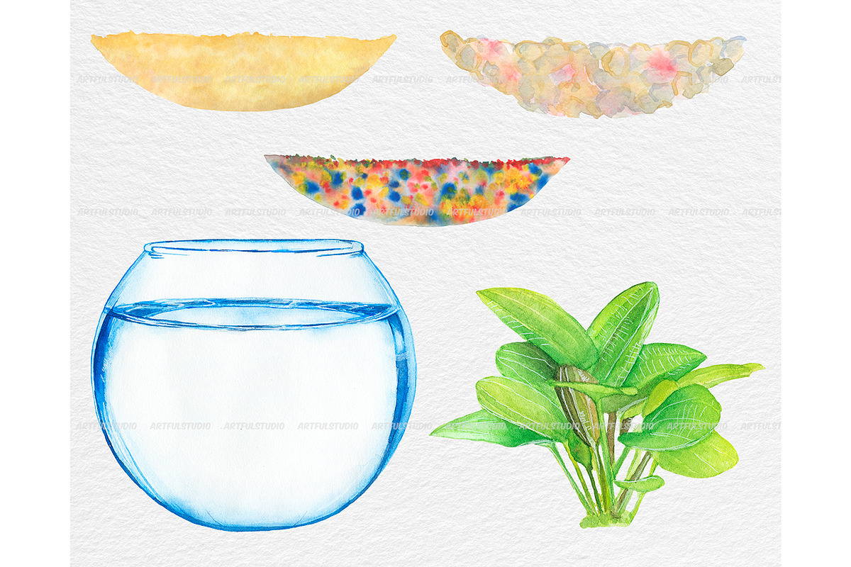 Watercolor tropical fish clipart, an Animal Illustration by ArtfulStudio (Photo 3 of 8)