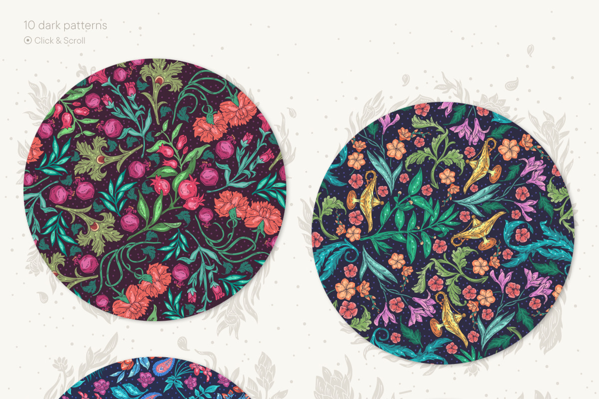 Oriental Dreams patterns, a Pattern Graphic by Piñata (Photo 4 of 17)