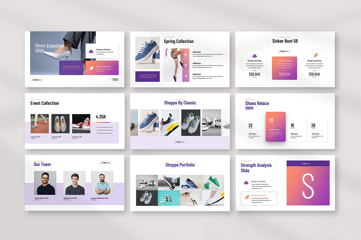 Snikers Shoes Store Presentation, a Presentation Template by KreateTribe (Photo 2 of 4)