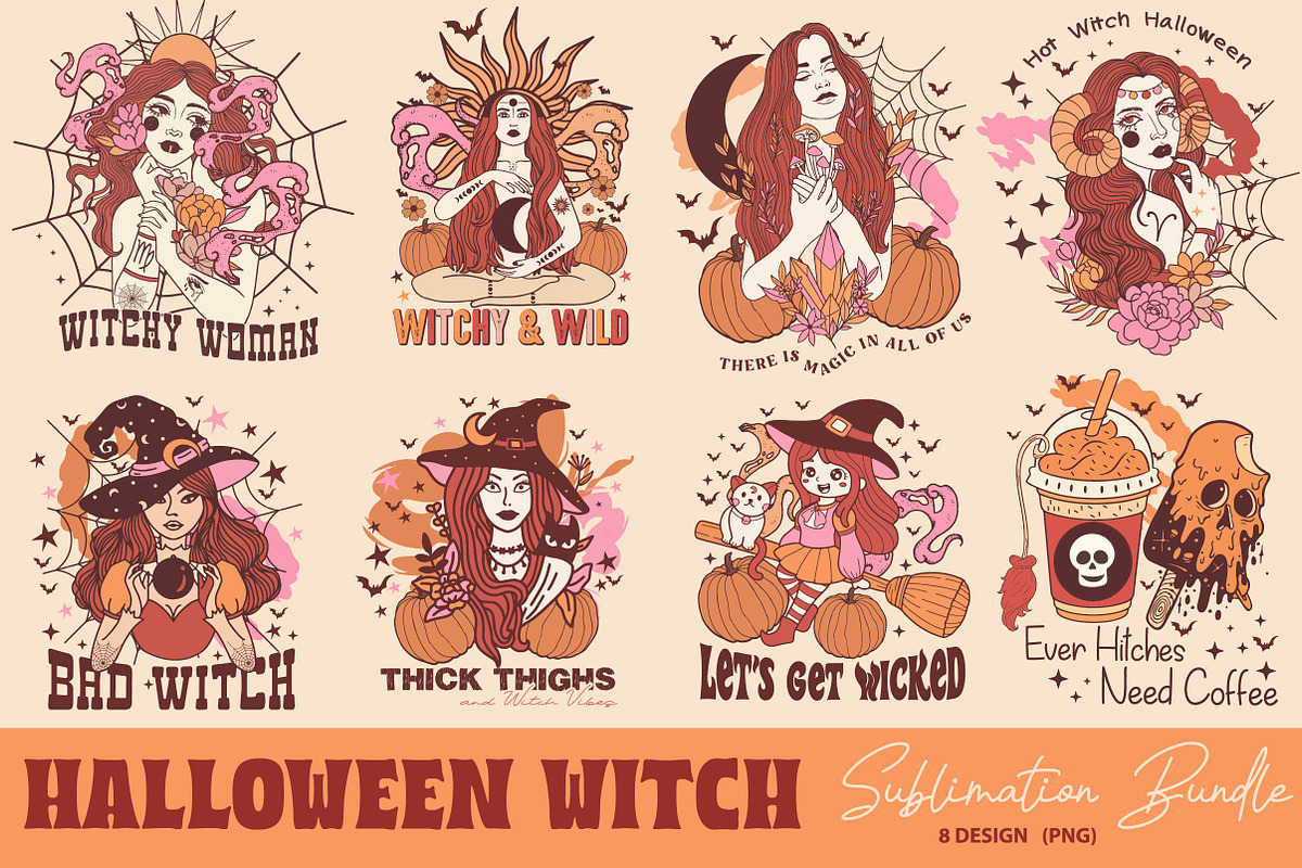 Halloween PNG Sublimation BIG Bundle, a Work Illustration by CreationArt (Photo 6 of 10)