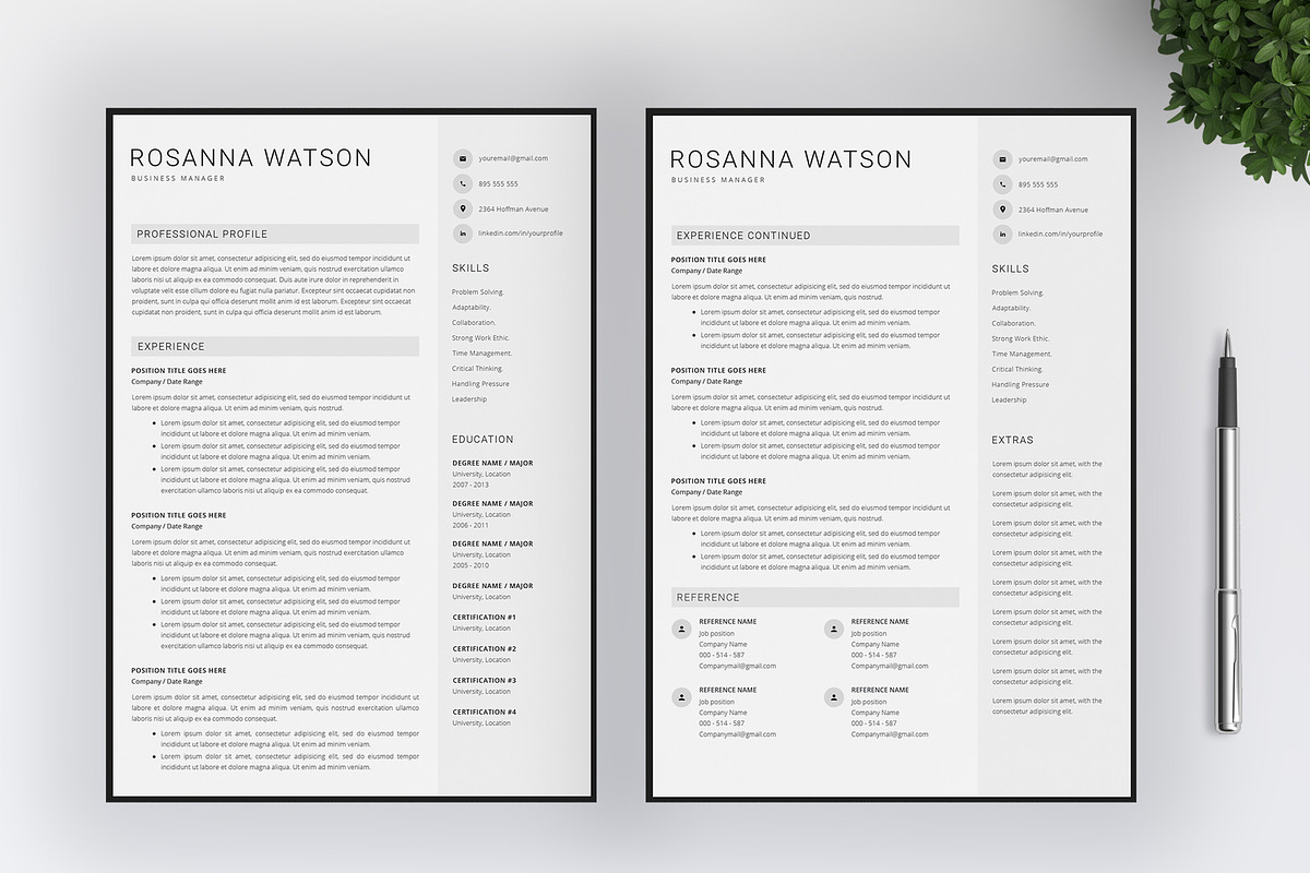 Resume Template / 4 Pages CV, a Resume Template by SalientResume (Photo 3 of 5)