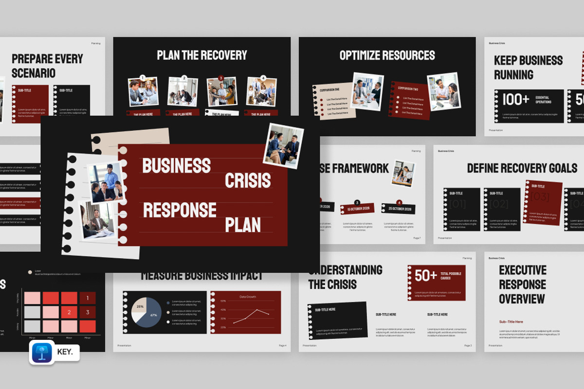 Business Crisis Response Plan, a Presentation Template by Loin Studio (Photo 1 of 4)