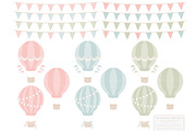 Pastel Hot Air Balloons, an Illustration by Amanda Ilkov (Thumbnail 4 of 5)