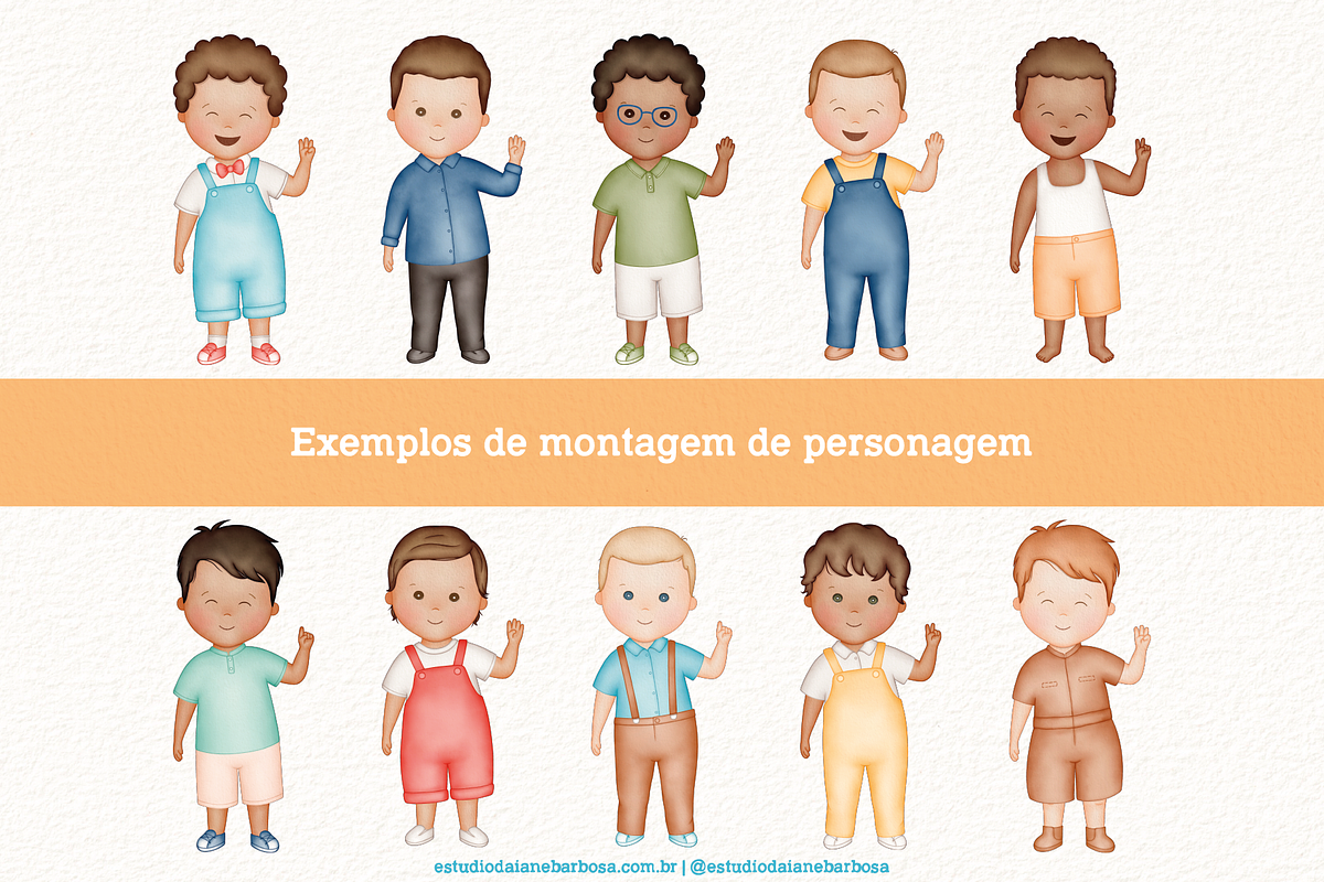 Boys - Cliparts Set, an Illustration by Estudio Daiane Barbosa (Photo 11 of 11)