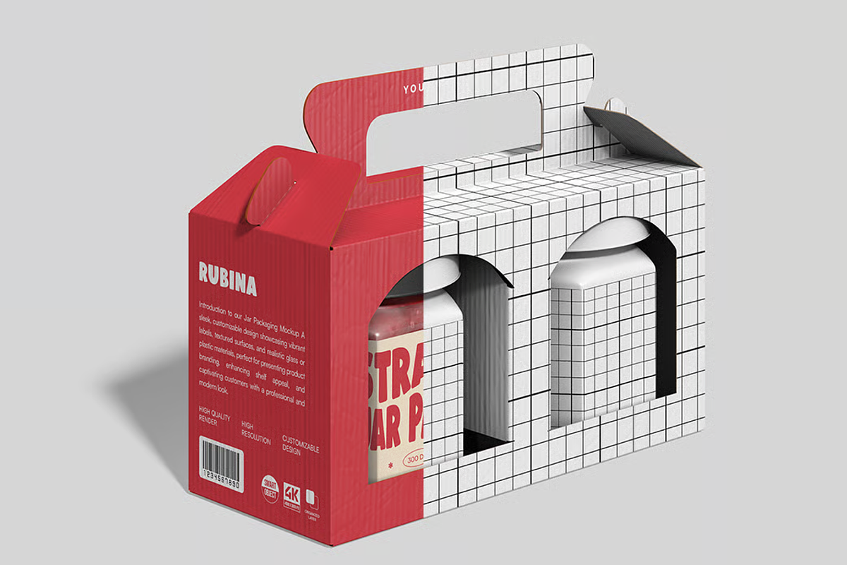 Jar and Box Mockup 2 Views, a Packaging Mockup by graphicsauce (Photo 4 of 4)