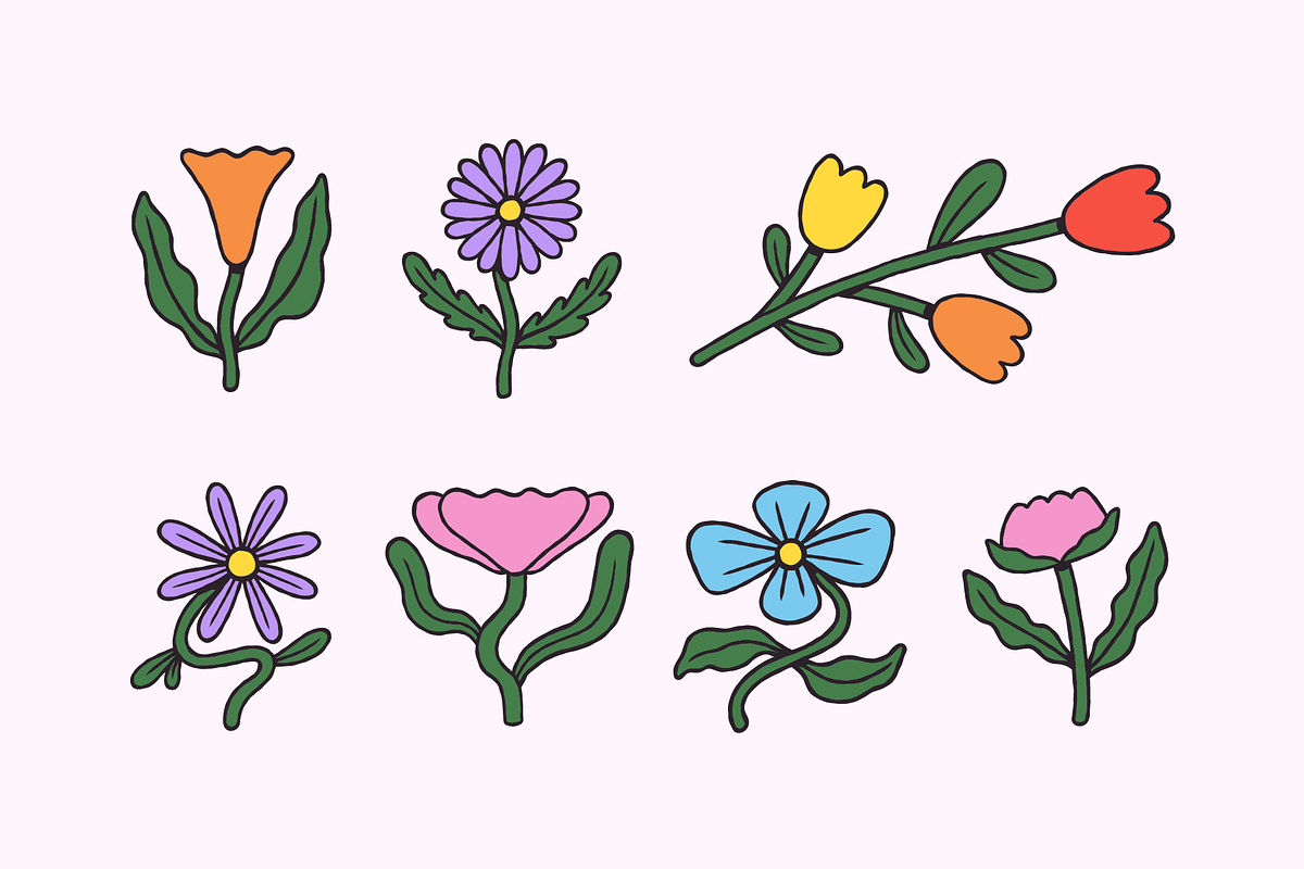 Sunny Blooms Illustration Set, an Object Illustration by The Isian (Photo 6 of 16)
