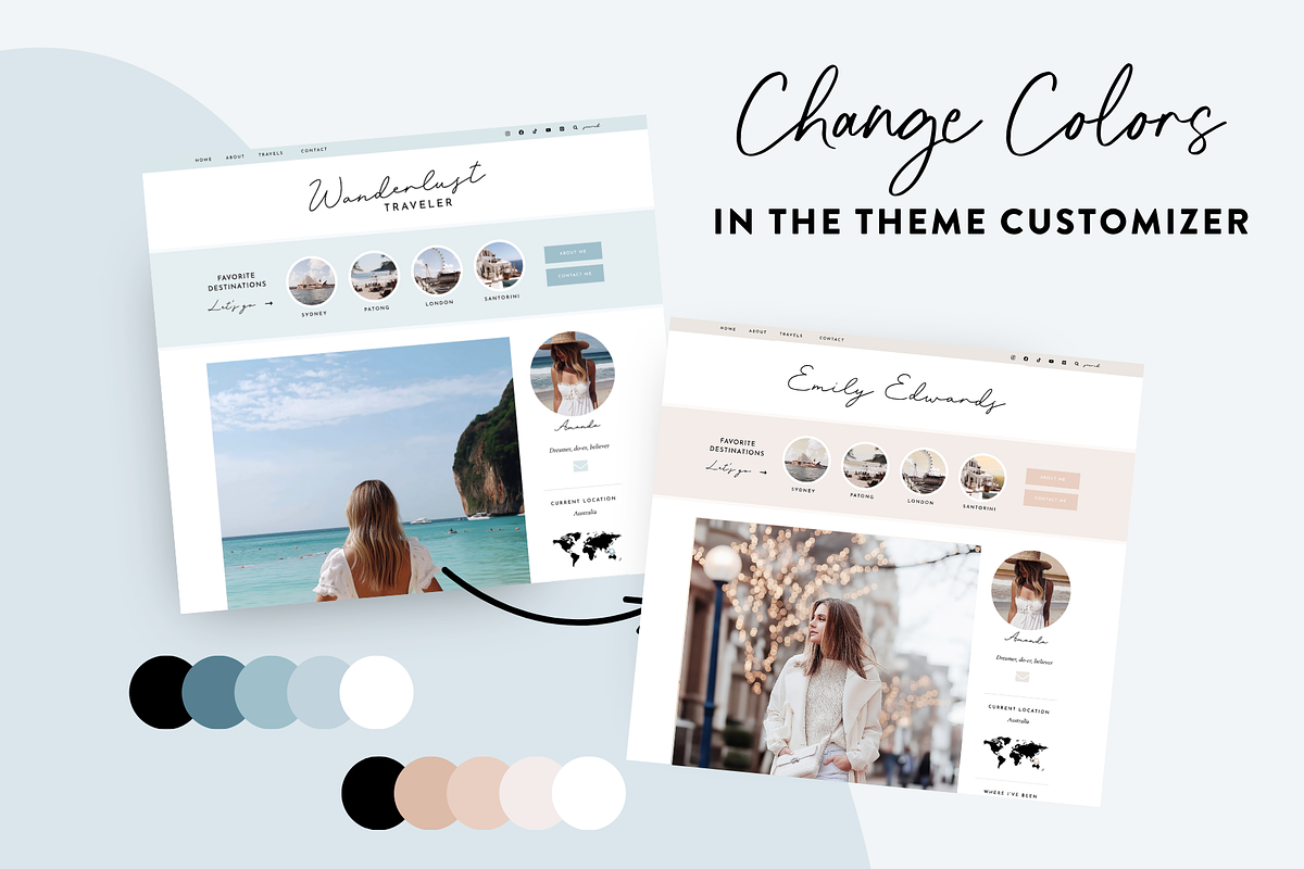Travel Blog Wordpress Theme Blue, a WordPress Template by Design Pixie (Photo 5 of 9)