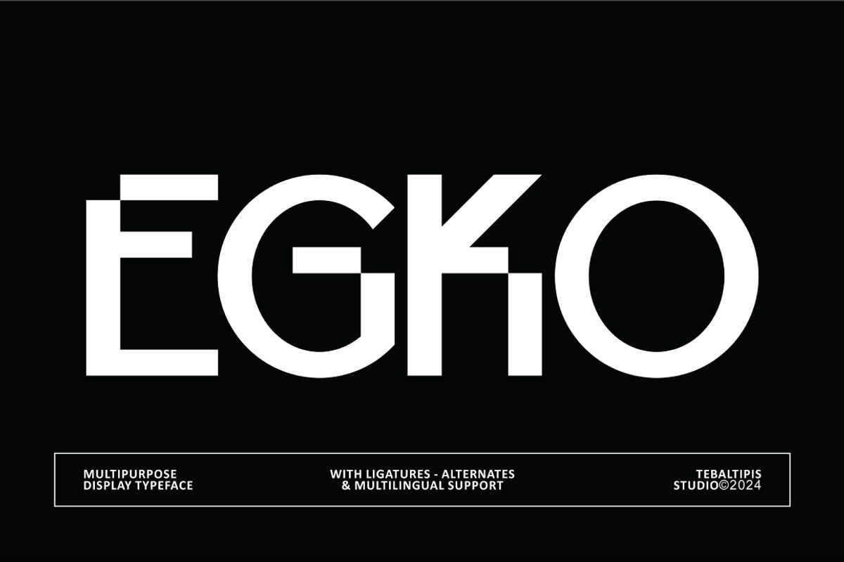 Egko - Display Font, a Sans Serif Font by tebaltipislab (Photo 1 of 10)