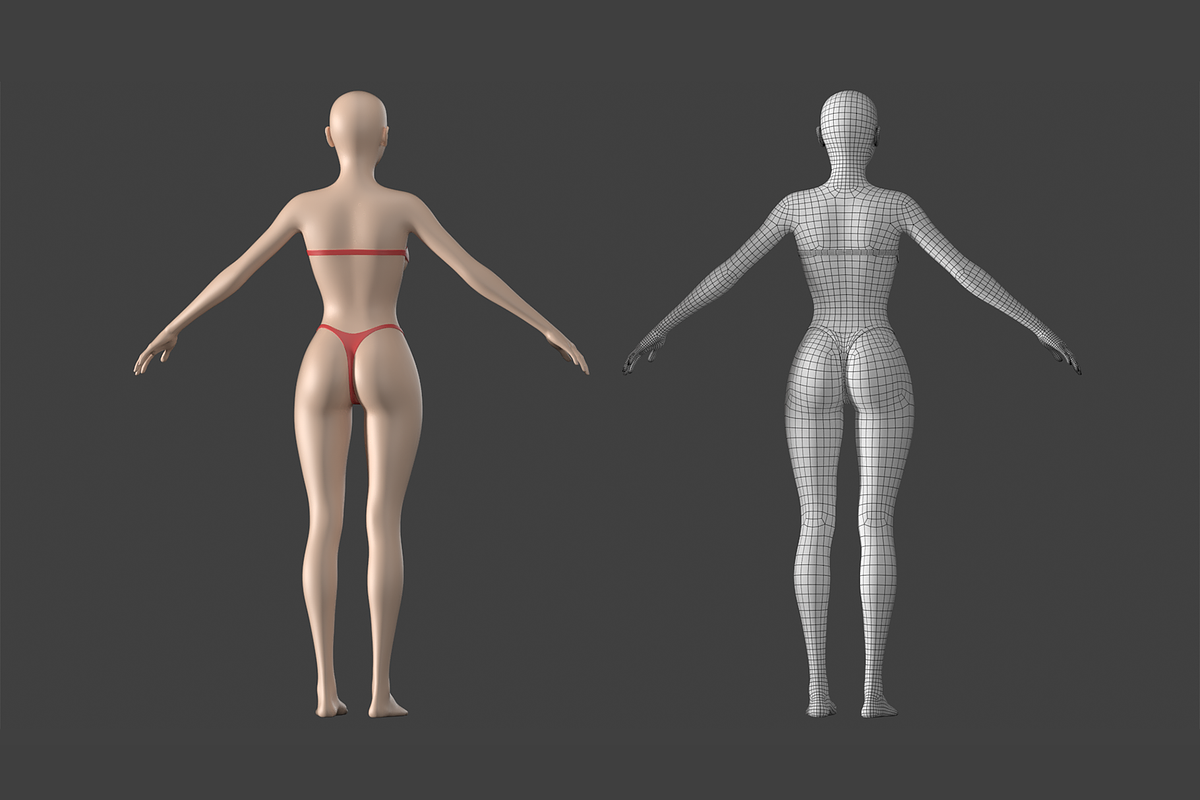 Stylized Female 01 A-Pose Base Mesh, a Characters & Person 3D Model by VK Studio (Photo 6 of 27)