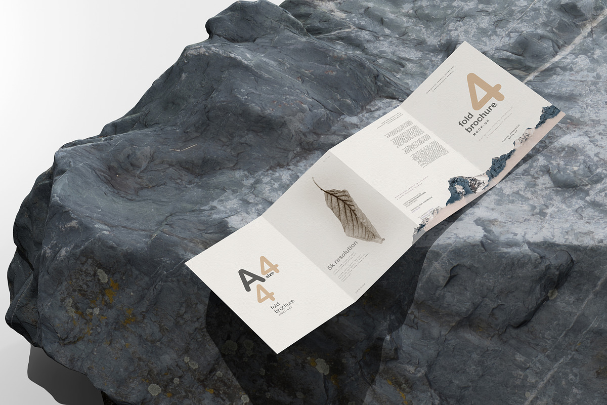 A4 Size Four Fold Brochure Mockup, a Print Template by pmvch (Photo 18 of 20)
