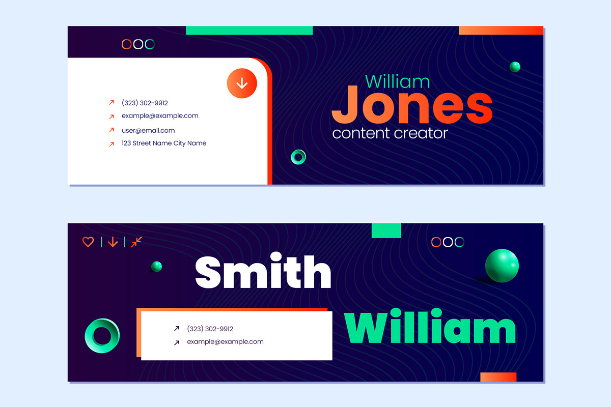 Modern Email Signature Design Set, an UI Kit Template by ContestDesign (Photo 4 of 5)