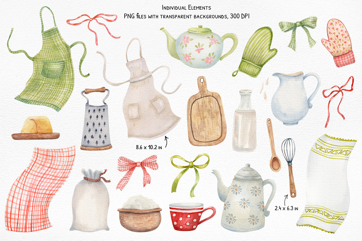 Cottage Kitchen Watercolor, a Decorative Illustration by Anna Druzhkova (Photo 2 of 36)