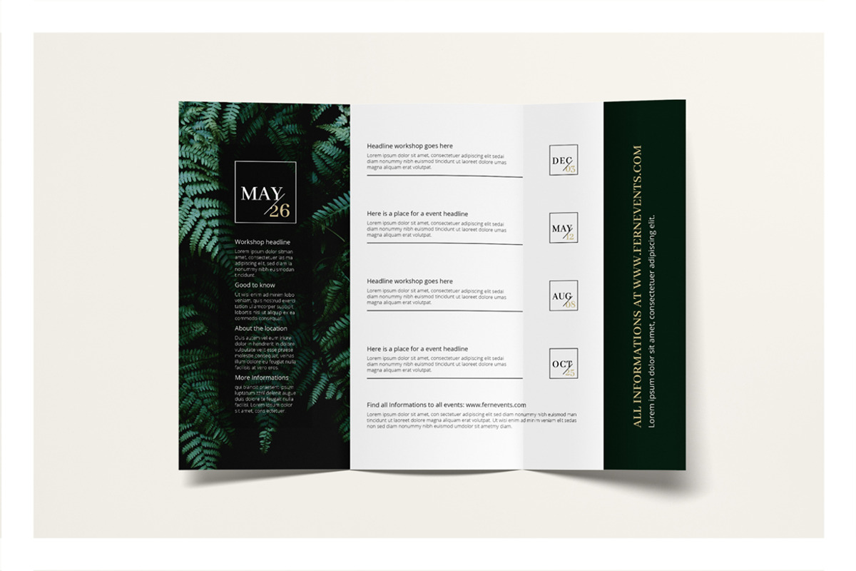 FERNS Trifold Event Flyer Design, a Brochure Template by AgataCreate (Photo 7 of 8)