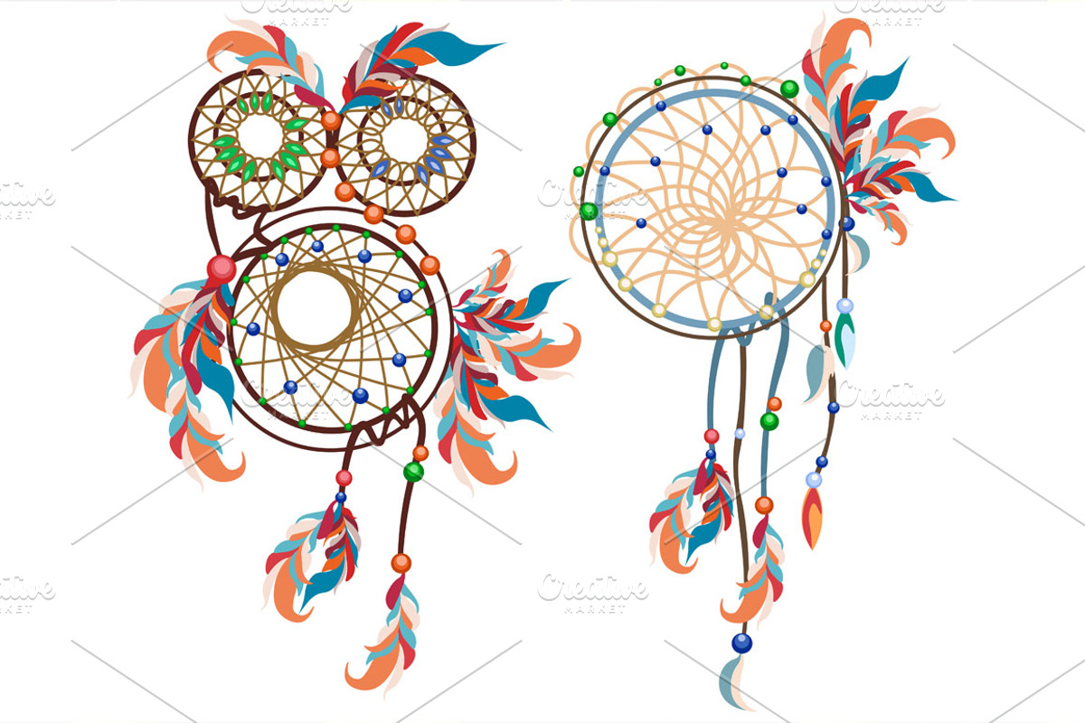 Dreamcatcher Vector objects, an Object Graphic by AntonyChernianu