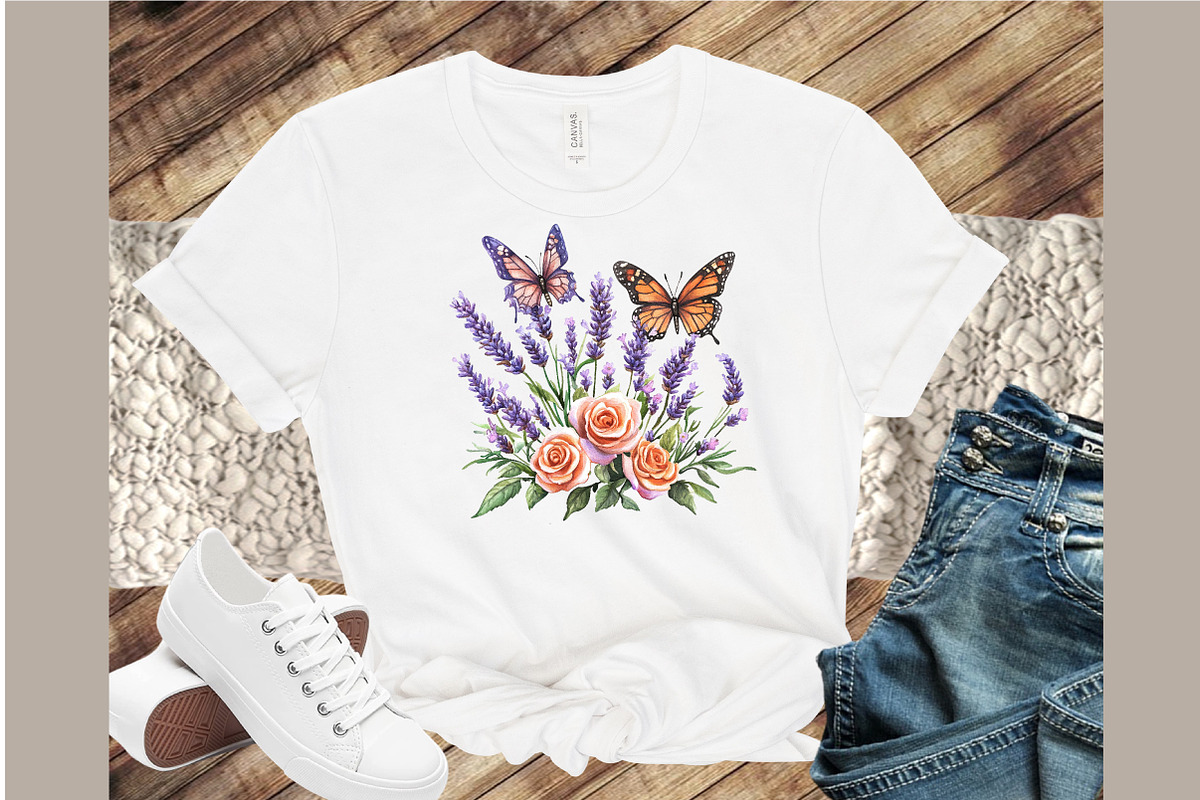 Floral Butterfly Monarch Spring Clip, an Illustration by Sublimation Artist (Photo 4 of 6)