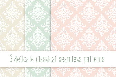 Delicate classical seamless patterns