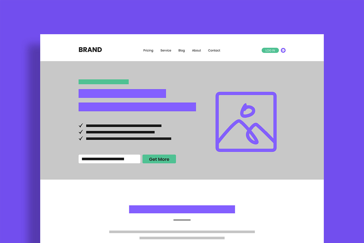 Clean Web Wireframe Template, a Wireframe Template by MightyDesign (Photo 2 of 9)