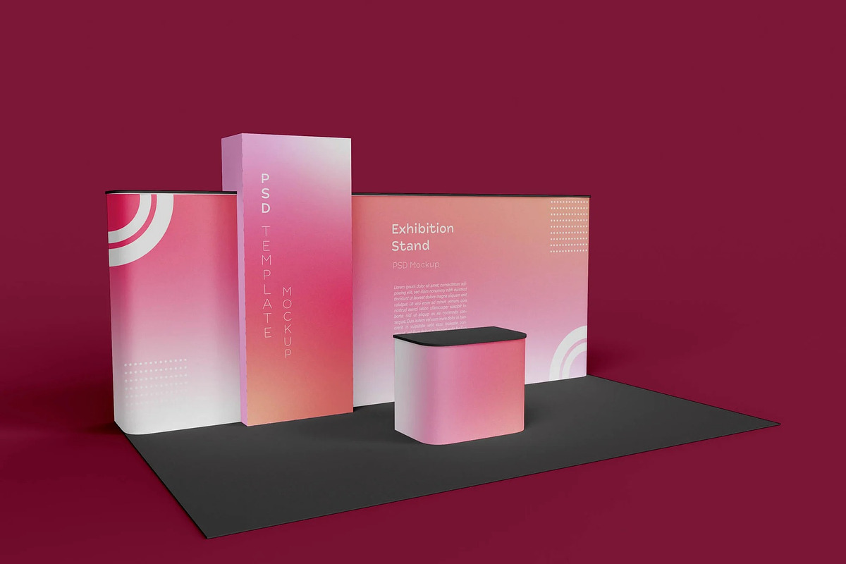 Exhibition Stand Mockup, an Advertising Mockup by skybluecreative (Photo 2 of 2)
