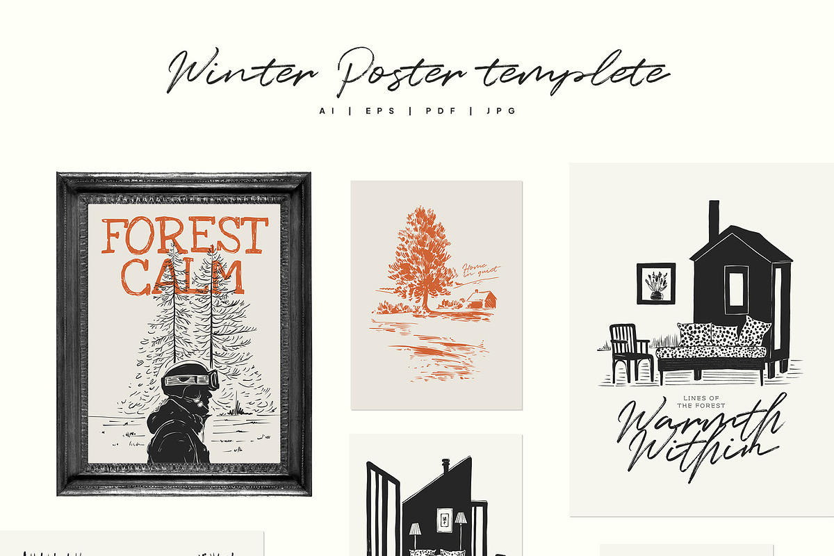 Winter Forest | Poster Builder, an Object Graphic by KetteCreate (Photo 12 of 15)