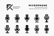Microphone Icon Vector, an Icon by Akatype Studio (Thumbnail 2 of 6)