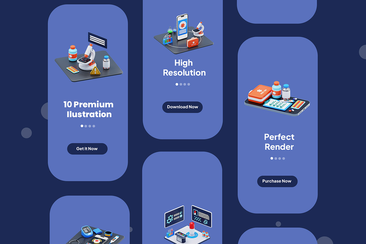 Medical Isometric 3D Illustrations, a 3D by novia99design (Photo 5 of 6)