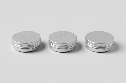 Metal cosmetic jar mockup JPEG