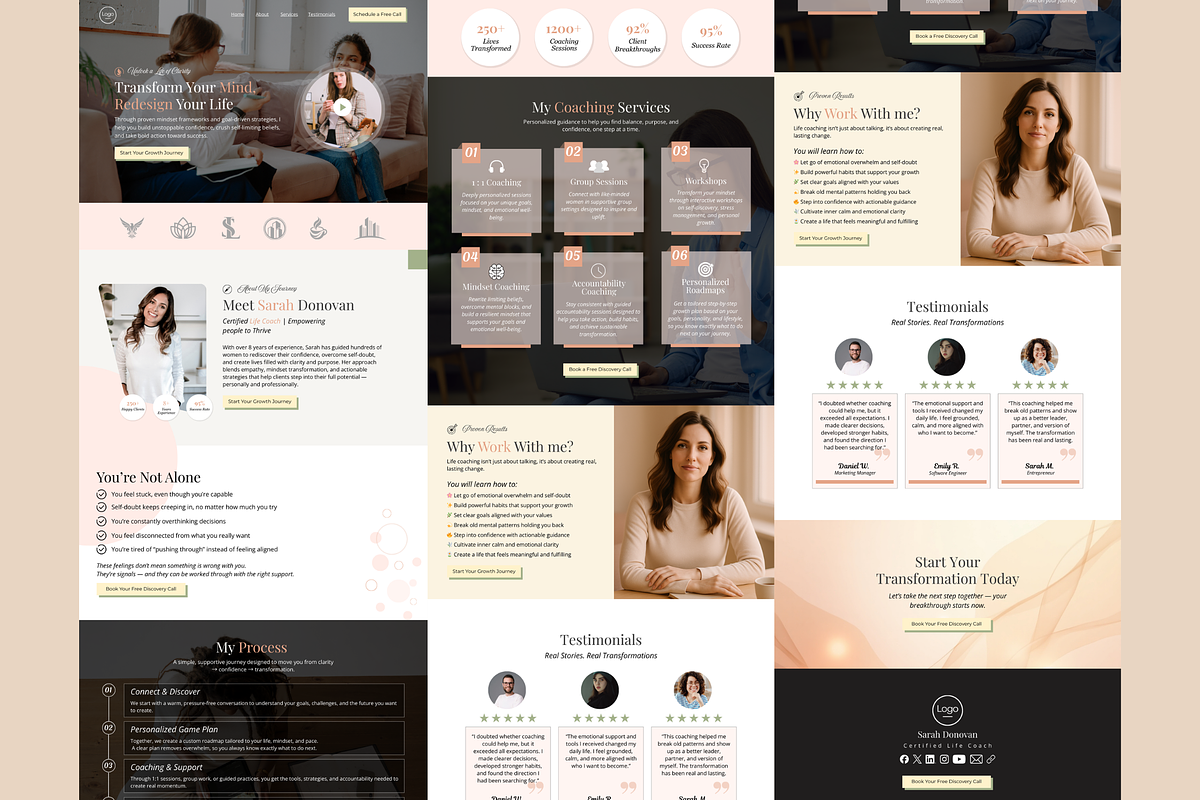 Life Coach Website Template – Canva, a Landing Page Template by AwaisTheTechie (Photo 5 of 5)
