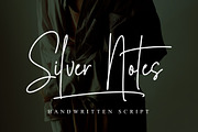Silver Notes // Handwritten Font, a Script Font by MJB Letters (Thumbnail 1 of 9)