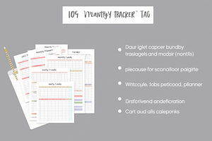 Monthly Trackers Bundle, Digital Pla