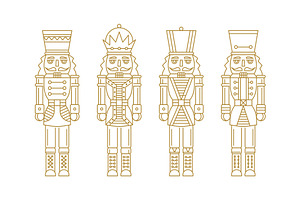 Nutcracker Drawing Line Art, a Branding & Logo Template by Buqancreative