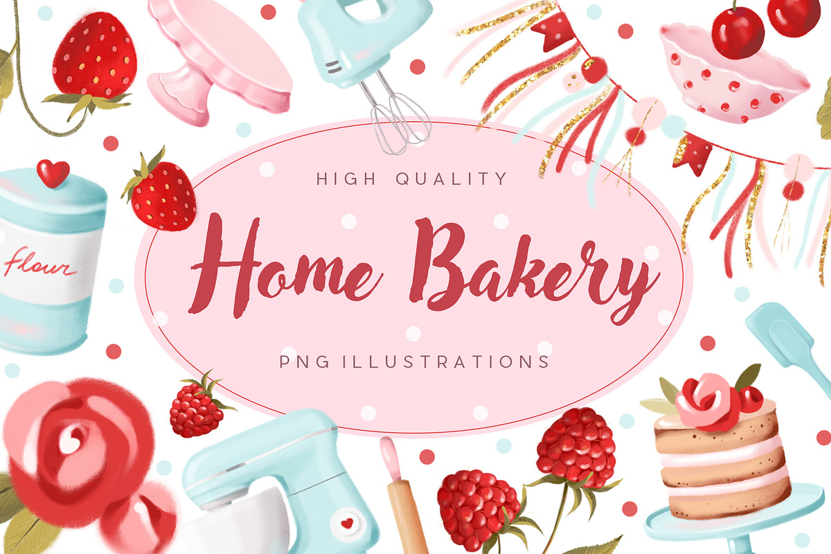 Home Bakery set, an Illustration by nathalieclaire (Photo 1 of 5)
