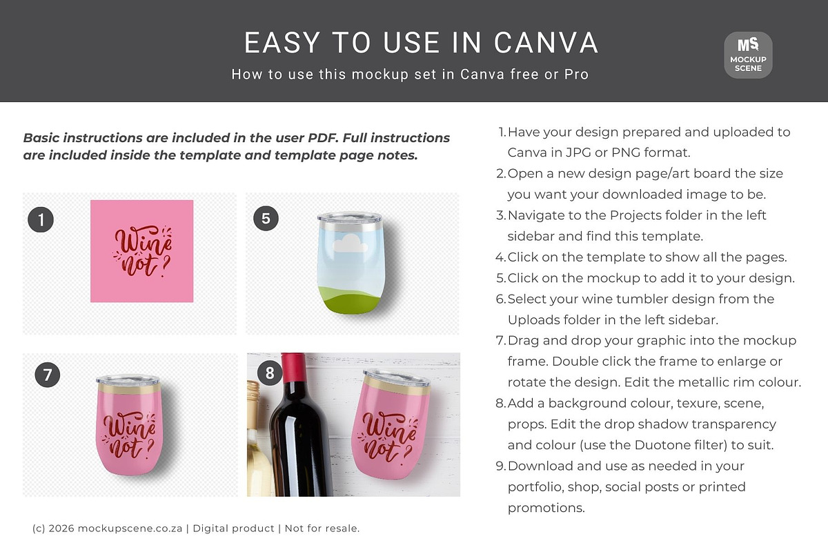 12oz Wine Tumbler Canva Smart Mockup, a Cups & Container Mockup by Mockup Scene (Photo 5 of 14)