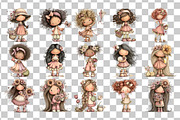 Little Summer Girl PNG Clipart, a Seasonal Illustration by Nicolle's Colorful Art (Thumbnail 3 of 4)