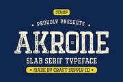 CS Akrone Stamp, a Slab Serif Font by Craft Supply Co. (Thumbnail 1 of 8)