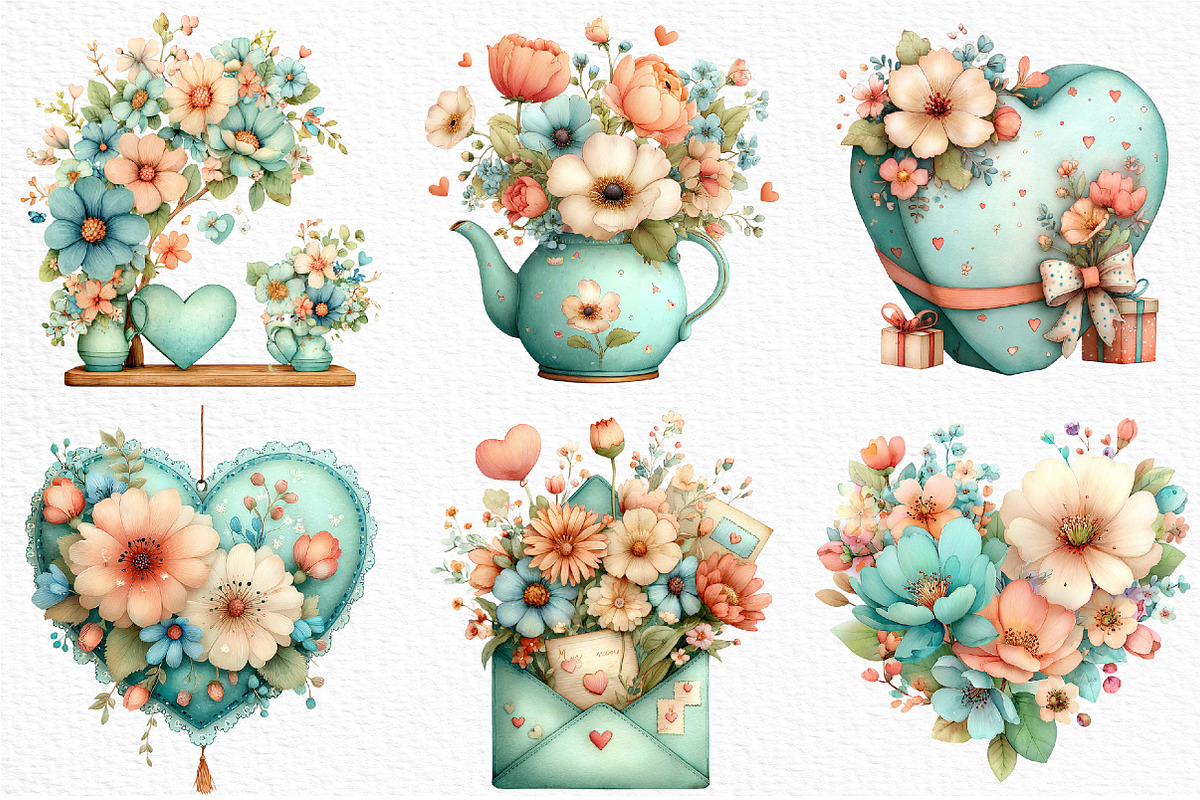 Whimsical Mother's Day Clipart, an Illustration by Craft Nest (Photo 4 of 11)