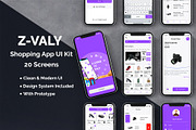 Z-VALY - Shopping App Figma Template, an UI Kit Template by e-artdesign (Thumbnail 1 of 3)